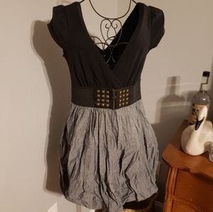 Black and Grey bubble dress